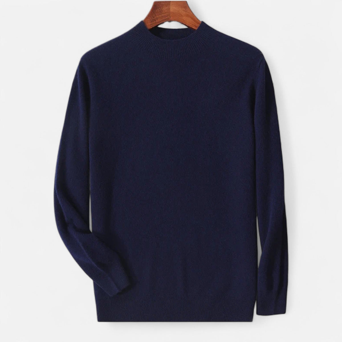 Męski sweter z czystej wełny z półgolfem - ciepła i klasyczna dzianina na jesień, zimę, co dzień i w stylu smart casual