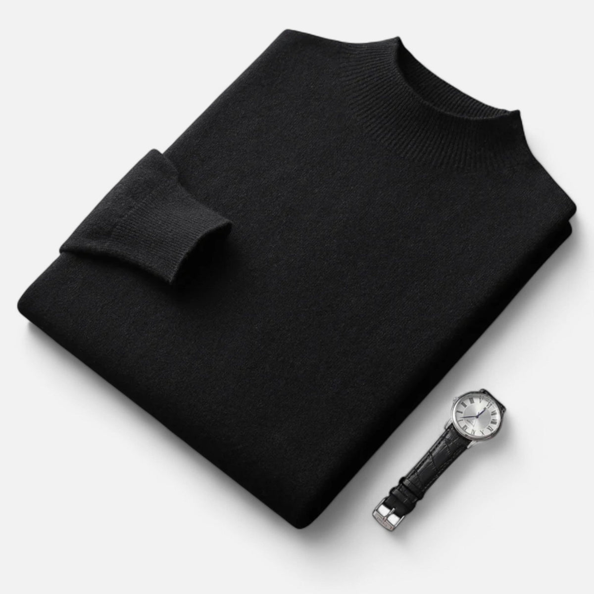 Męski sweter z czystej wełny z półgolfem - ciepła i klasyczna dzianina na jesień, zimę, co dzień i w stylu smart casual