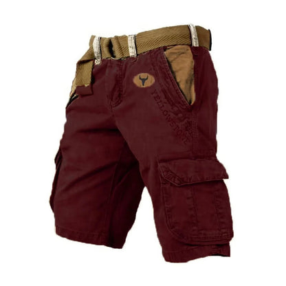 Herre Utility-Cargoshorts – Vasket Afslappet Sommerstil med Design med Flere Lommer