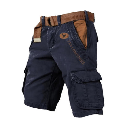 Herre Utility-Cargoshorts – Vasket Afslappet Sommerstil med Design med Flere Lommer