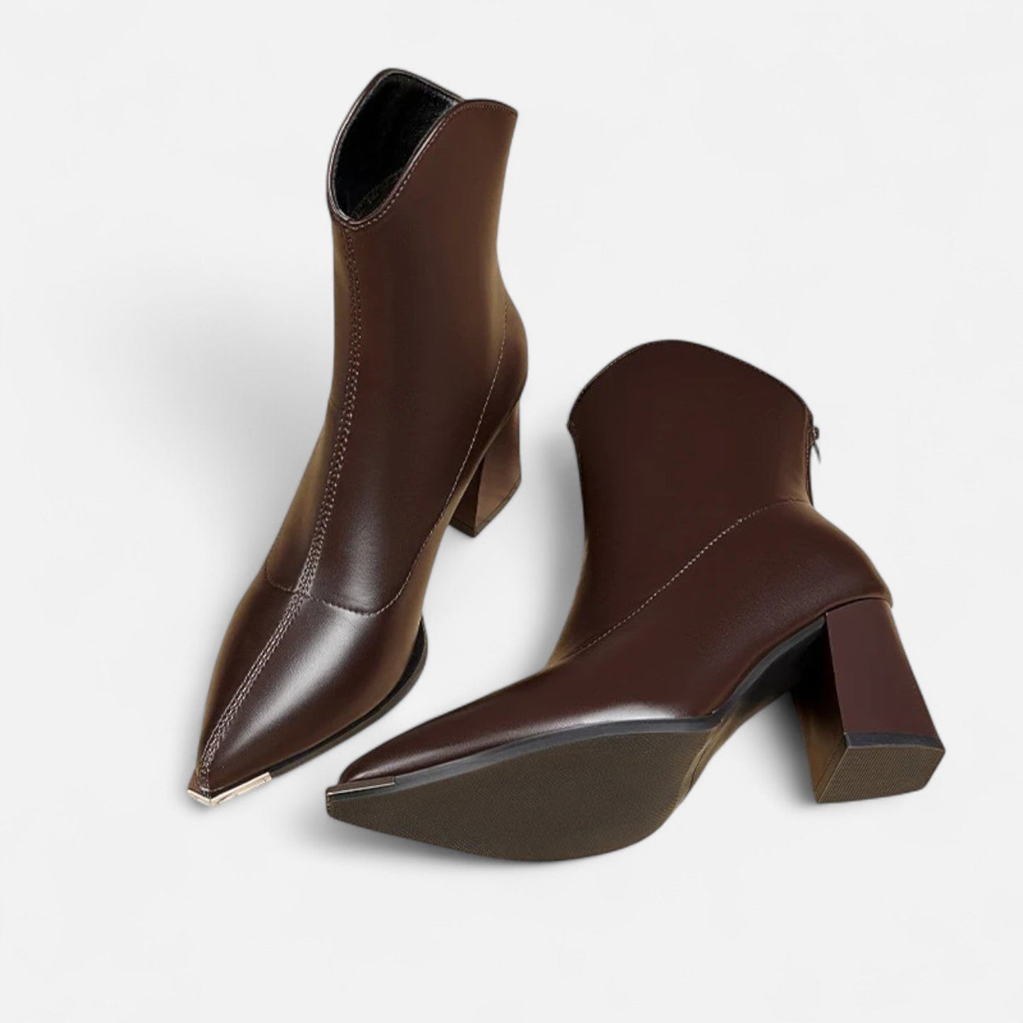 Give me leather Chelsea boots with a pointed toe – elegant design for everyday wear, the office, autumn, and smart-casual outfits