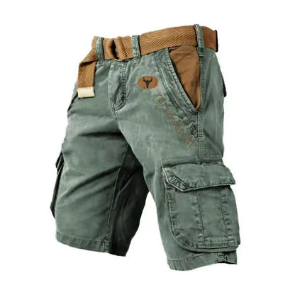 Herre Utility-Cargoshorts – Vasket Afslappet Sommerstil med Design med Flere Lommer