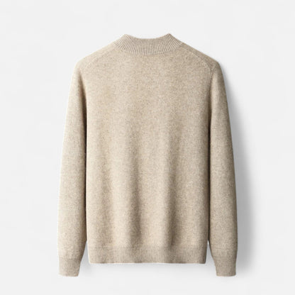 Men's Merino Wool Cardigan with Zip Closure – Elegant Knitwear for Autumn, Winter, Everyday Wear and Smart Casual Style