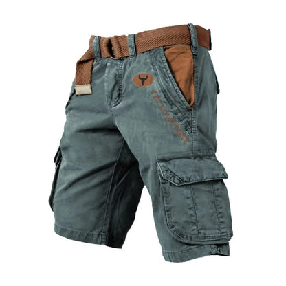 Herre Utility-Cargoshorts – Vasket Afslappet Sommerstil med Design med Flere Lommer
