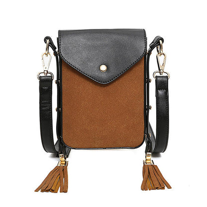 Dame Mini Crossbody-taske Med Flap Og Kvastdetaljer – Kompakt Taske Med Justerbar Rem Til Hverdagsbrug, Fest Og Fritid