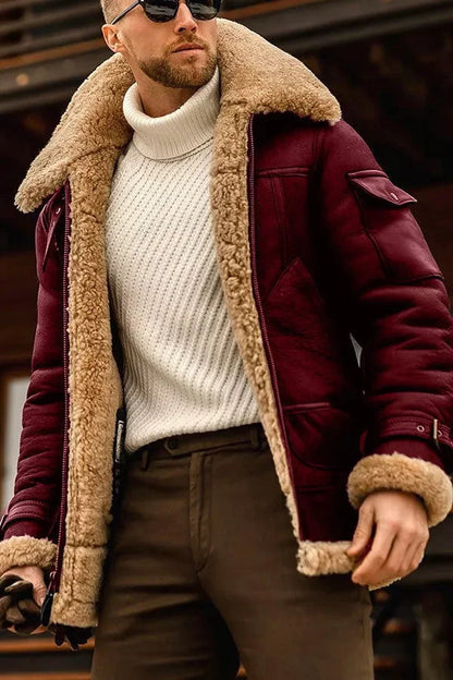 Pánská zimní bunda ve stylu Camel - klasická a teplá bunda na podzim, zimu, každodenní nošení a elegantně ležérní styl