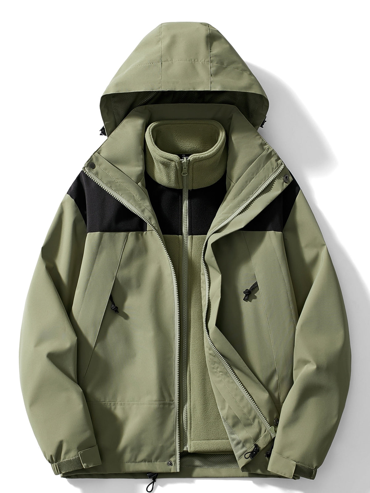 Jachetă outdoor 3-în-1 pentru femei, cu căptușeală din fleece și glugă – îmbrăcăminte exterioară versatilă de iarnă pentru zile reci, purtare zilnică și activități în aer liber
