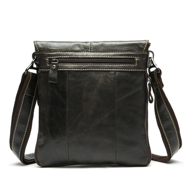 Herre Messenger-taske I Ægte Læder Med Flaplukning – Business-skuldertaske Med Justerbar Crossbody-rem Til Arbejde, Kontor Og Rejser