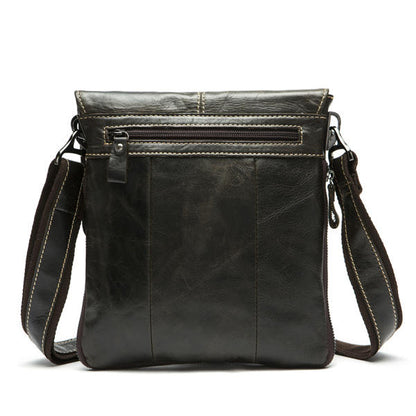 Herre Messenger-taske I Ægte Læder Med Flaplukning – Business-skuldertaske Med Justerbar Crossbody-rem Til Arbejde, Kontor Og Rejser
