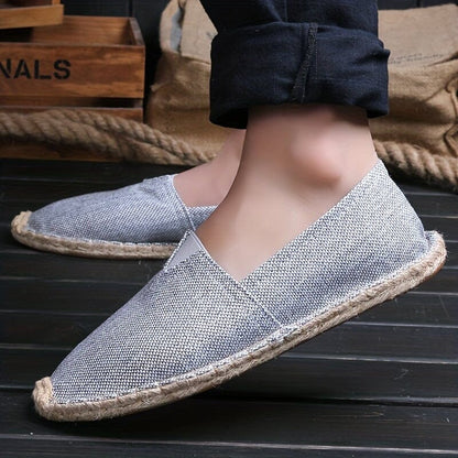 Herre Espadriller Med Let Design – Slip-on Sommersko Til Ferie, Strand, Fritid Og Hverdagsbrug