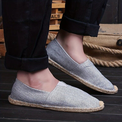 Herre Espadriller Med Let Design – Slip-on Sommersko Til Ferie, Strand, Fritid Og Hverdagsbrug