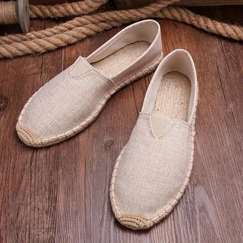 Herre Espadriller Med Let Design – Slip-on Sommersko Til Ferie, Strand, Fritid Og Hverdagsbrug