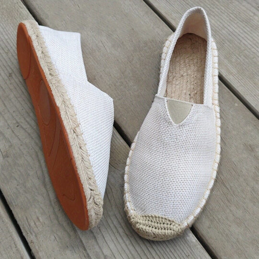 Męskie espadryle o lekkiej konstrukcji – wsuwane letnie buty na wakacje, plażę, czas wolny i co dzień
