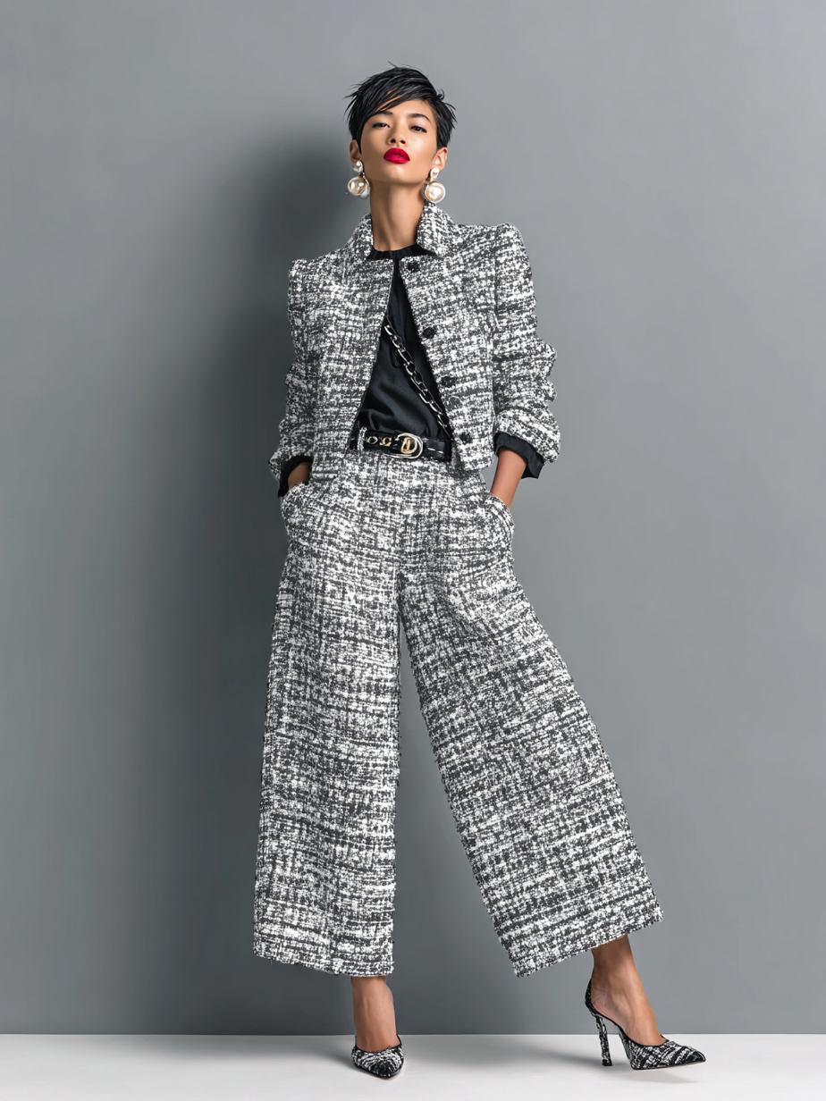 Men's 2-Piece Suit with Textured Finish – Tailored Blazer and Trousers for the Office, Business, Parties, and Formal Occasions
