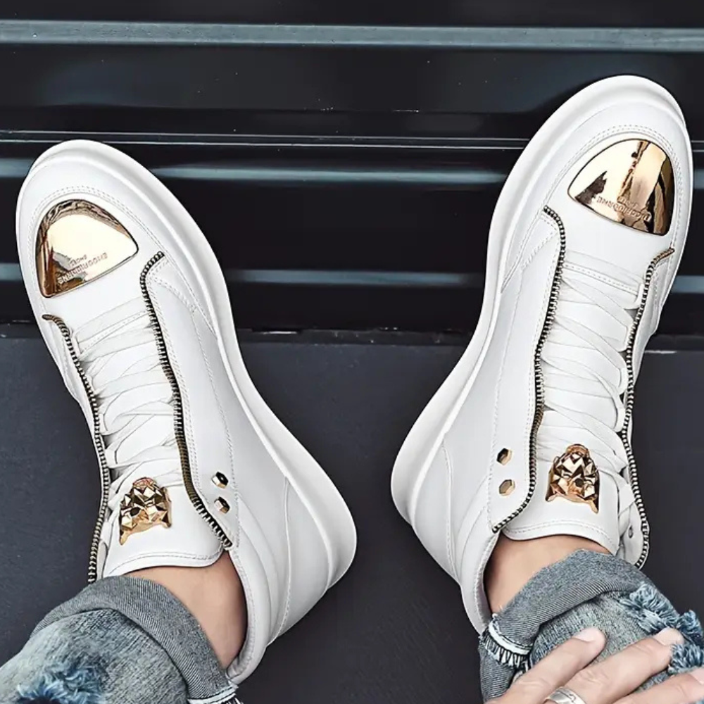 Herre High Top Sneakers Med Metalliske Detaljer