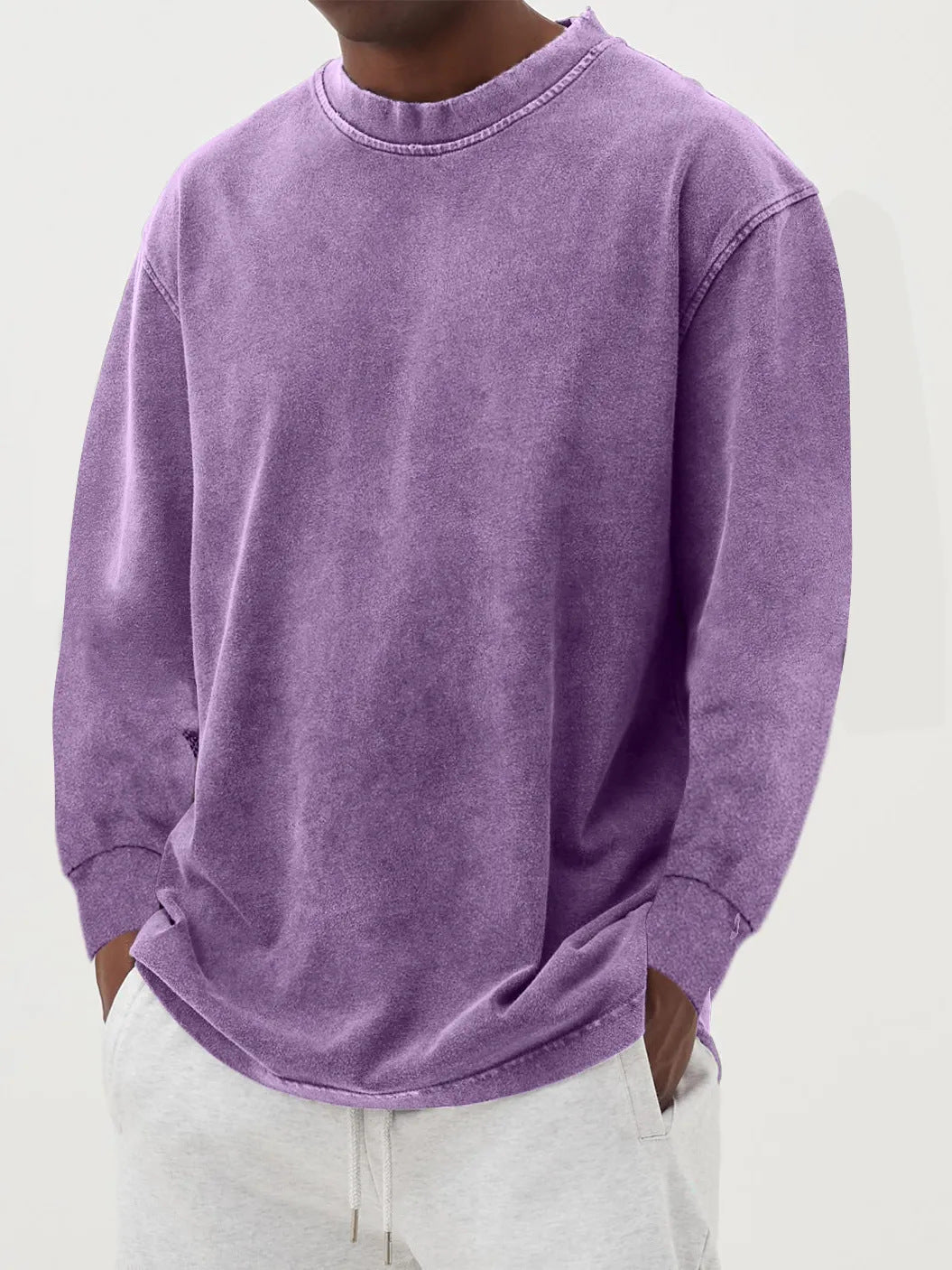 Men's Knit Sweater with Crew Neck and Dropped Shoulders – Relaxed Sweater for Everyday Wear, Leisure, the Office, and Smart Casual Style