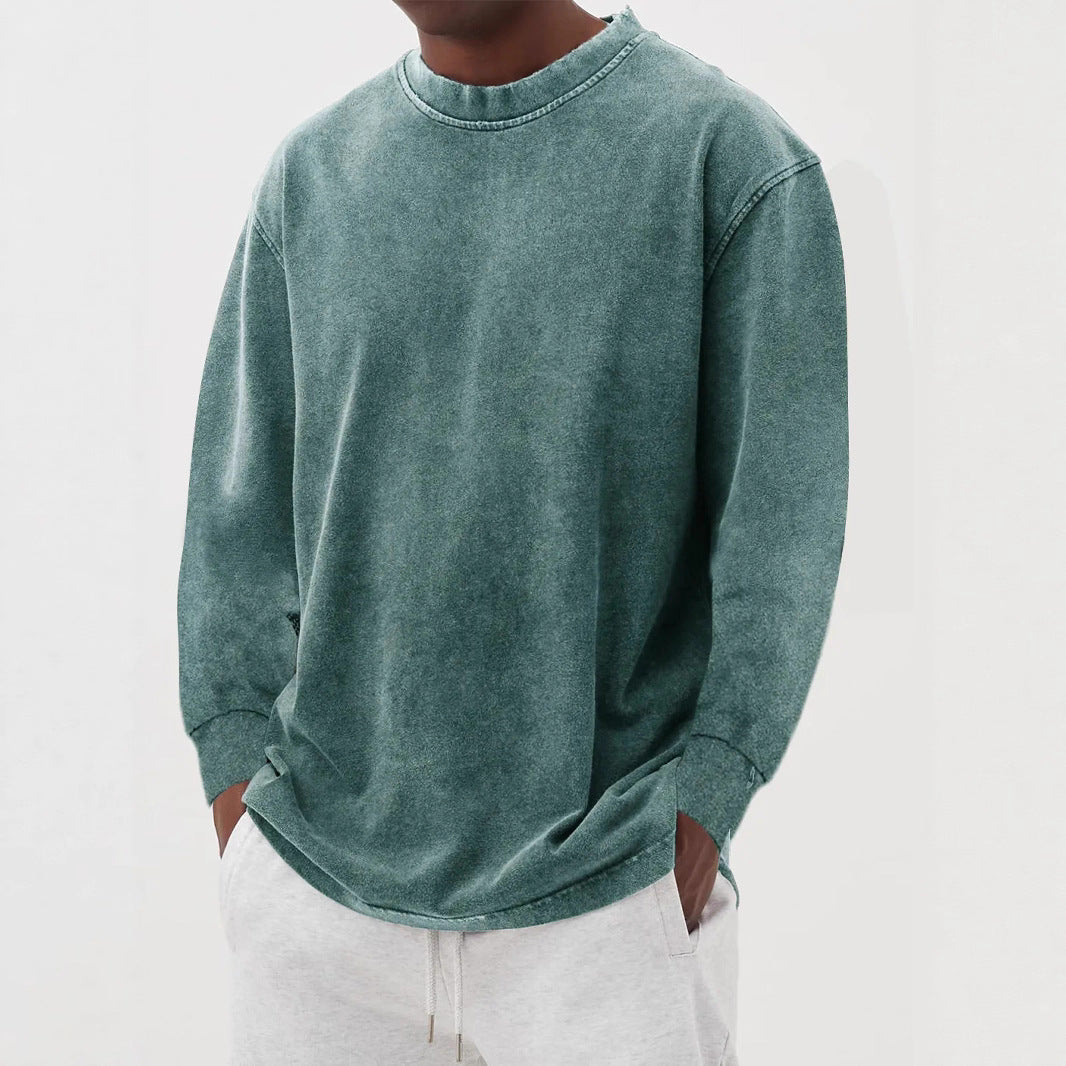 Men's Knit Sweater with Crew Neck and Dropped Shoulders – Relaxed Sweater for Everyday Wear, Leisure, the Office, and Smart Casual Style