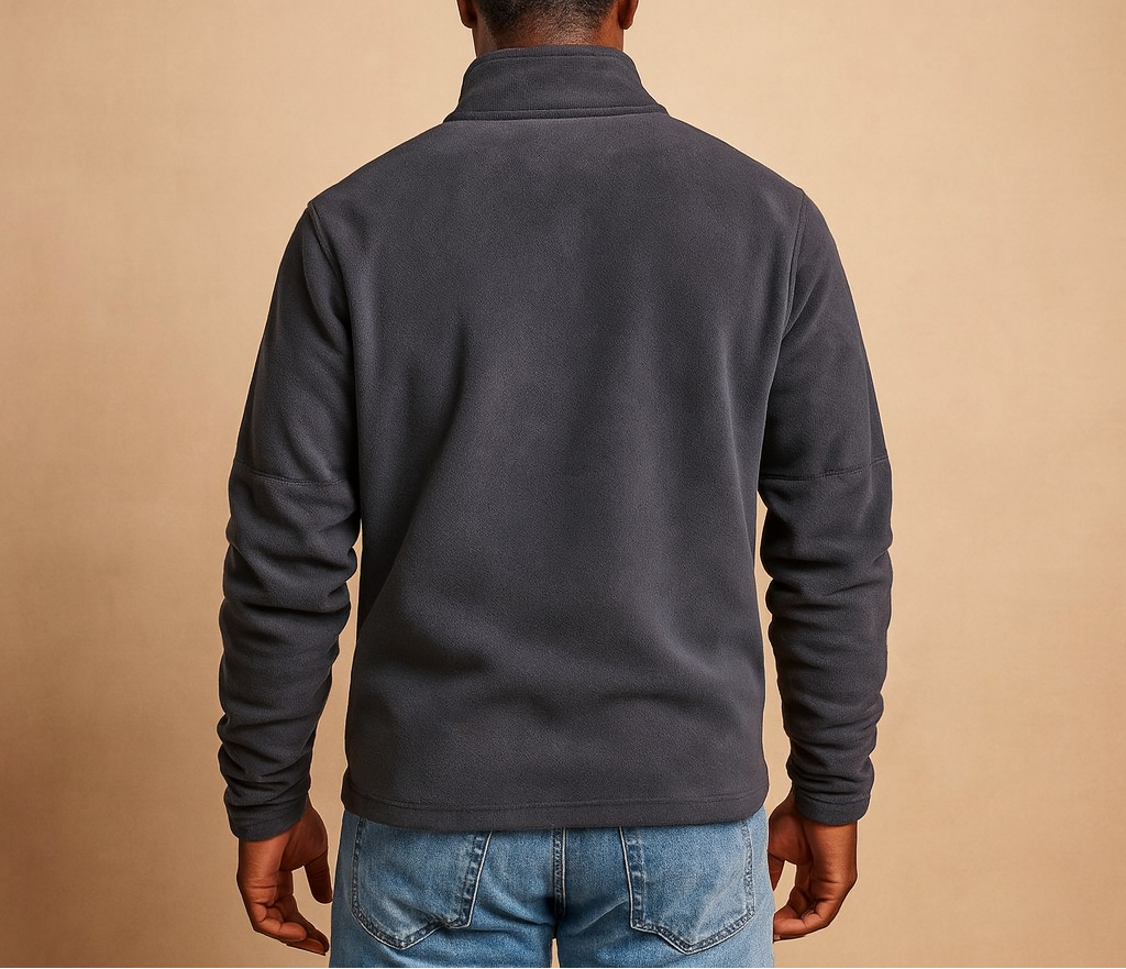 Herre Fleece-pullover Med Half-zip Og Ståkrave – Blød Sweatshirt Med Lange Ærmer Til Efterår, Vinter, Udendørsaktiviteter Og Afslappet Hverdagsbrug