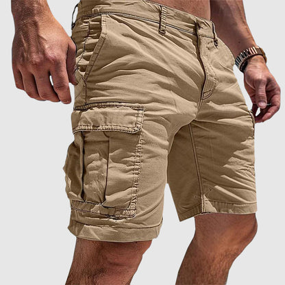 Herre Casual Cargoshorts – Knælang Sommerstil med Flere Lommer og Utility-Præg