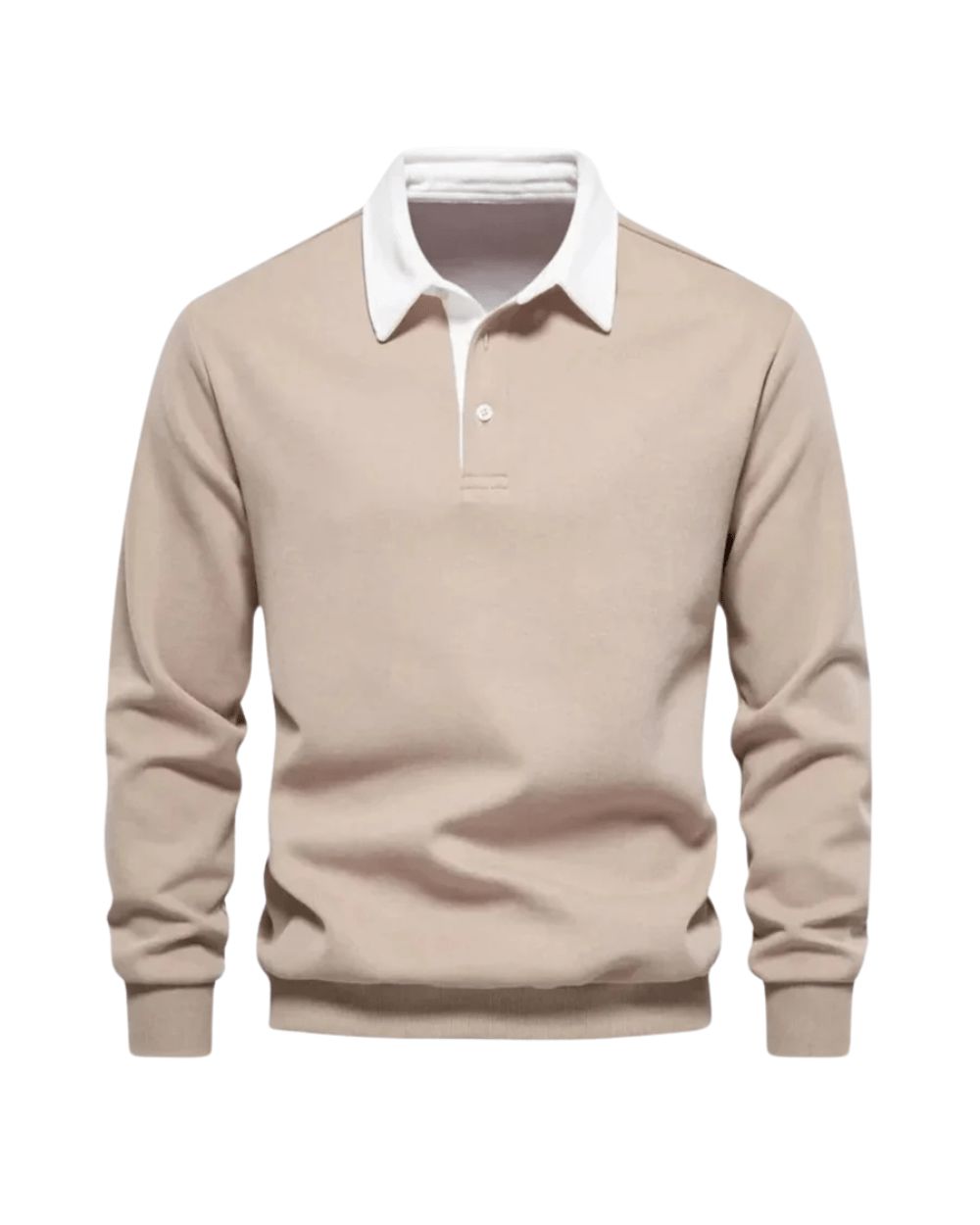 Herre Langærmet Poloshirt – Blød Top Med Krave Til Afslappet Efterårsbrug