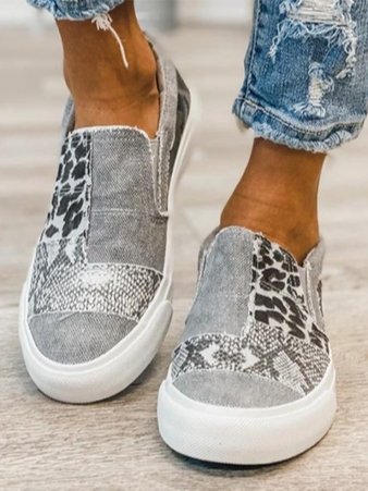 Dame Patchwork Slip-On Sneakers – Lave Sko Til Afslappet Hverdagsbrug