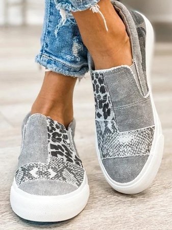 Dame Patchwork Slip-On Sneakers – Lave Sko Til Afslappet Hverdagsbrug