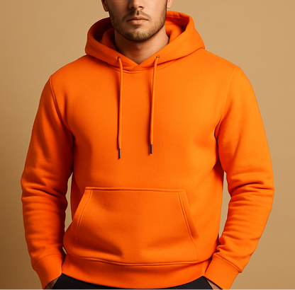 Herre Pullover-hættetrøje Med Snøre Og Kængurulomme – Komfortabel Sweatshirt Til Efterår, Vinter, Lag-på-lag Og Afslappet Hverdagsbrug