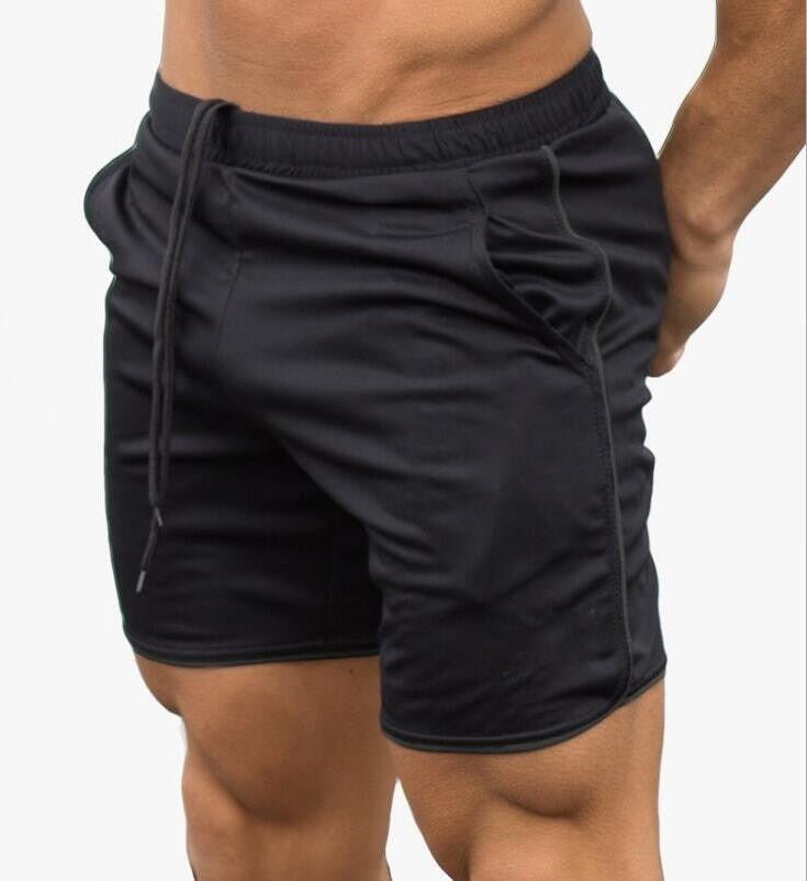 Pantaloni scurți ușori de antrenament pentru bărbați, cu talie elastică și șnur – pantaloni scurți sport comozi, cu buzunare laterale, pentru fitness și purtare casual de zi cu zi
