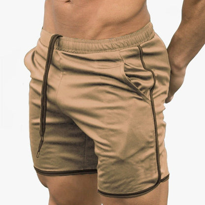 Pantaloni scurți ușori de antrenament pentru bărbați, cu talie elastică și șnur – pantaloni scurți sport comozi, cu buzunare laterale, pentru fitness și purtare casual de zi cu zi
