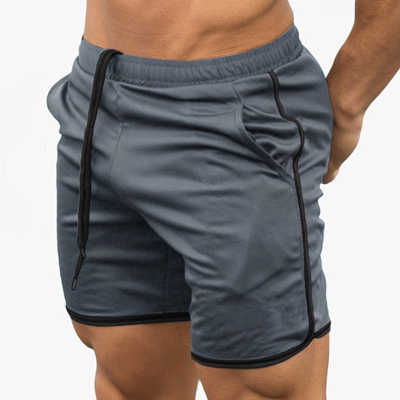Pantaloni scurți ușori de antrenament pentru bărbați, cu talie elastică și șnur – pantaloni scurți sport comozi, cu buzunare laterale, pentru fitness și purtare casual de zi cu zi
