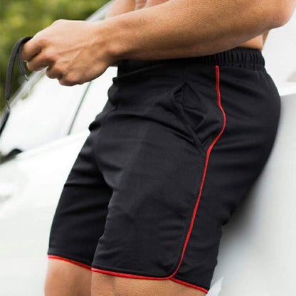 Pantaloni scurți ușori de antrenament pentru bărbați, cu talie elastică și șnur – pantaloni scurți sport comozi, cu buzunare laterale, pentru fitness și purtare casual de zi cu zi