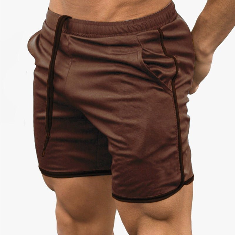 Pantaloni scurți ușori de antrenament pentru bărbați, cu talie elastică și șnur – pantaloni scurți sport comozi, cu buzunare laterale, pentru fitness și purtare casual de zi cu zi