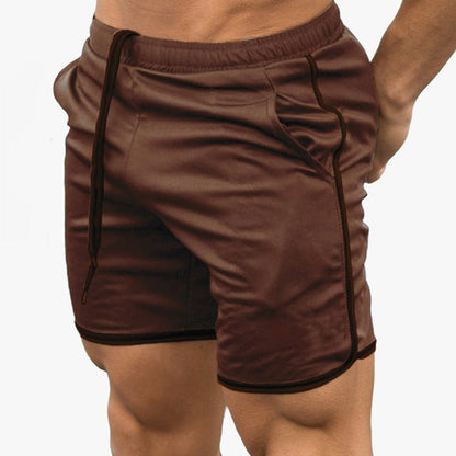 Pantaloni scurți ușori de antrenament pentru bărbați, cu talie elastică și șnur – pantaloni scurți sport comozi, cu buzunare laterale, pentru fitness și purtare casual de zi cu zi