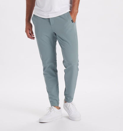 Pantalones de corte slim para hombre con elasticidad - Pantalones informales con perneras cónicas y bolsillos laterales para un uso diario cómodo y un estilo informal