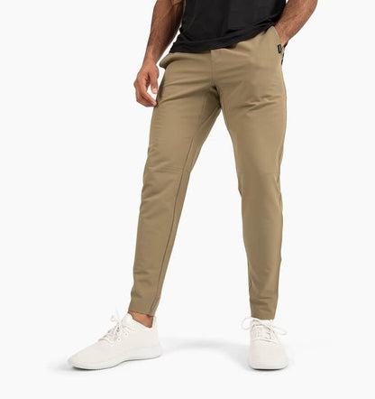 Pantalones de corte slim para hombre con elasticidad - Pantalones informales con perneras cónicas y bolsillos laterales para un uso diario cómodo y un estilo informal