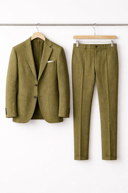Pánský dvoudílný nylonový oblek slim fit – klasická souprava na schůzky, svatby, obchodní jednání i formální příležitosti