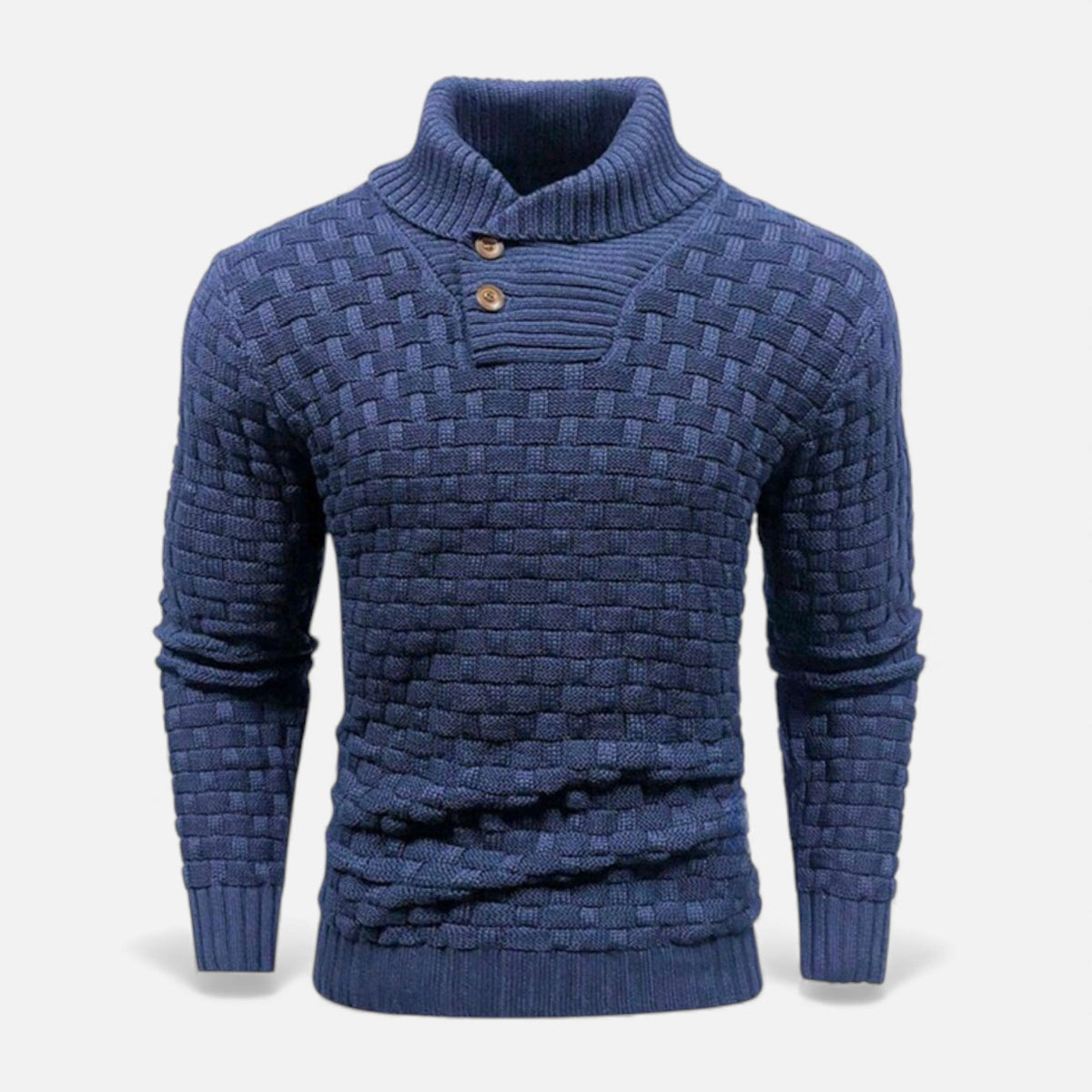 Pánský přiléhavý rolák s knoflíkovými detaily – elegantní úplet na podzim, zimu, každodenní nošení a ve stylu smart casual