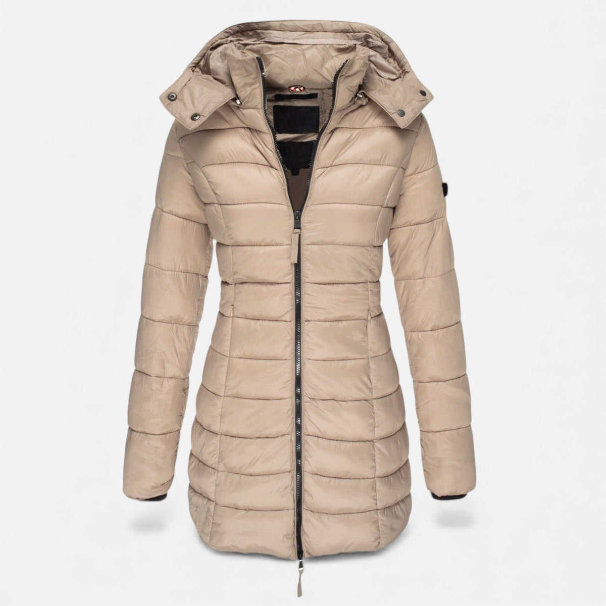 Chaqueta acolchada tipo puffer para mujer de corte entallado y longitud media - Chaqueta elegante para otoño, invierno, el día a día y el tiempo libre