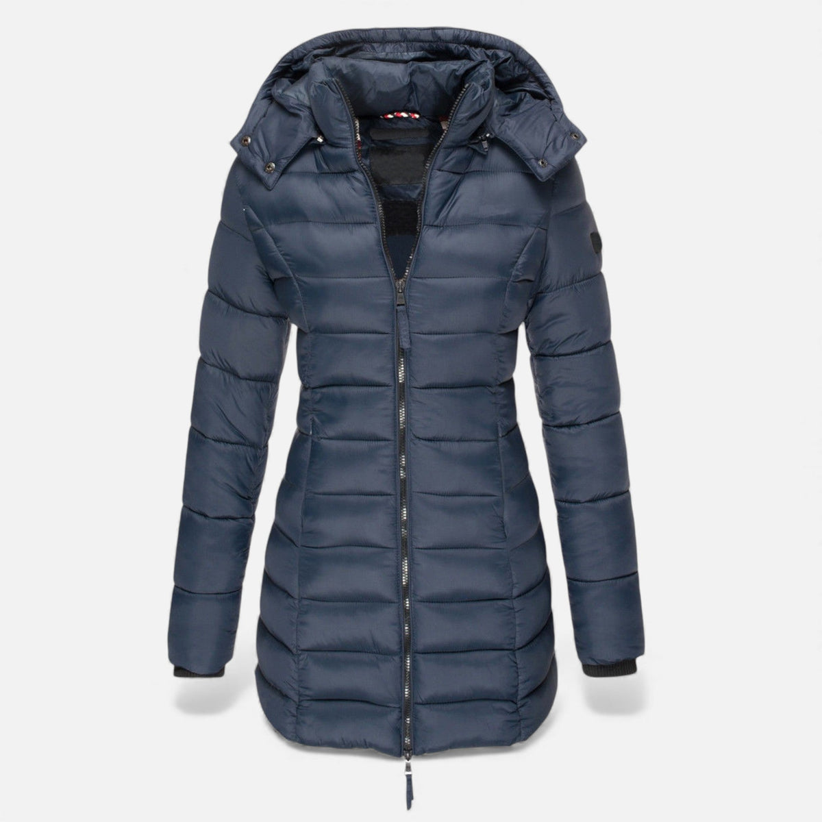 Chaqueta acolchada tipo puffer para mujer de corte entallado y longitud media - Chaqueta elegante para otoño, invierno, el día a día y el tiempo libre