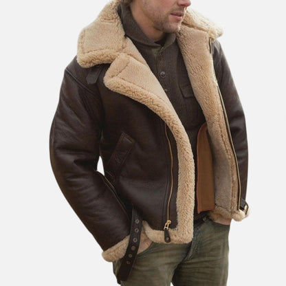 Men's Winter Jacket with Fur Lining - Classic Warm Jacket for Fall, Winter, Everyday Wear, and Outdoor Use