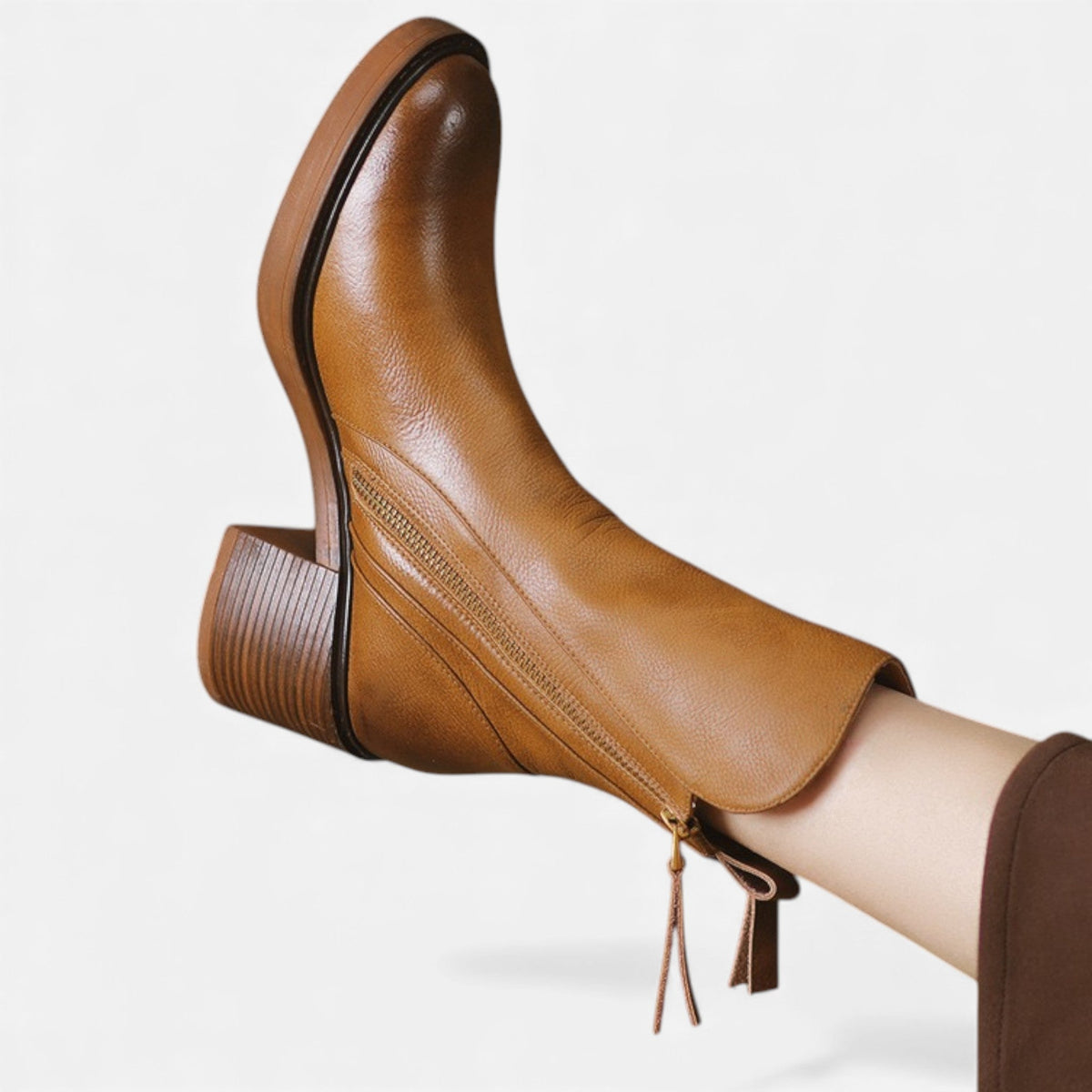 Damskie klasyczne skórzane botki w brytyjskim stylu – eleganckie obuwie na jesień, zimę, co dzień i w stylu smart casual