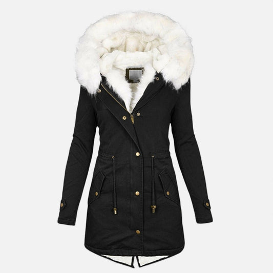 Women's Classic Padded Winter Jacket - Warm Outerwear for Cold Days, Everyday Wear, Leisure and Outdoor Use