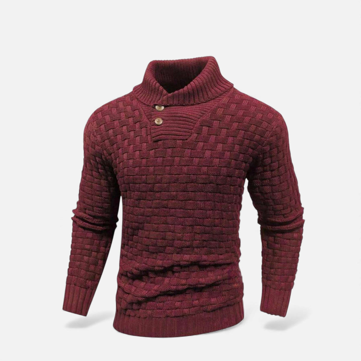 Pánský přiléhavý rolák s knoflíkovými detaily – elegantní úplet na podzim, zimu, každodenní nošení a ve stylu smart casual