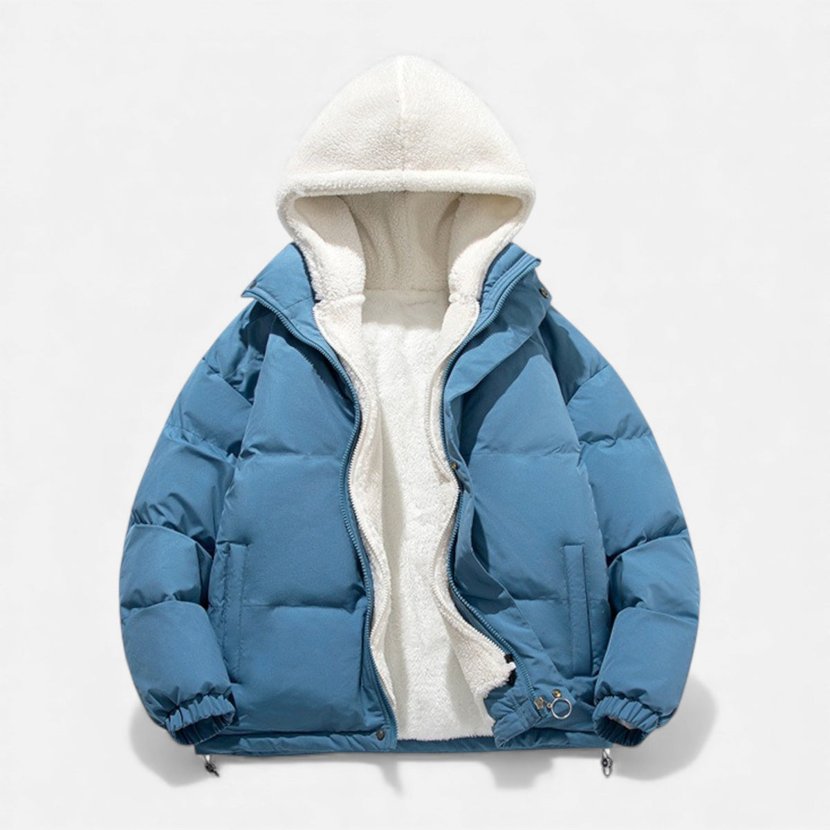 Men's Cotton Fleece Jacket - Classic Warm Winter Jacket for Fall, Winter, Everyday Wear, and Leisure
