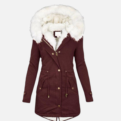 Chaqueta de invierno clásica acolchada para mujer - Prenda de abrigo cálida para los días fríos, el día a día, el tiempo libre y actividades al aire libre