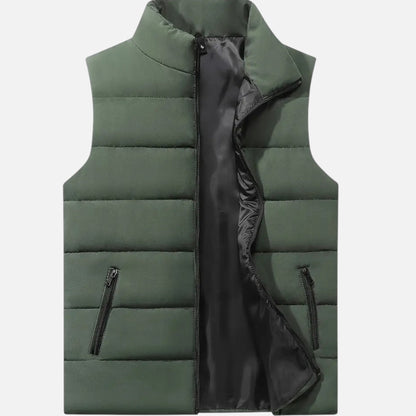 Men's Quilted Winter Vest - Warm Layered Outerwear for Fall, Winter, Everyday Wear, and Leisure