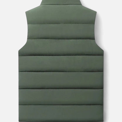 Men's Quilted Winter Vest - Warm Layered Outerwear for Fall, Winter, Everyday Wear, and Leisure