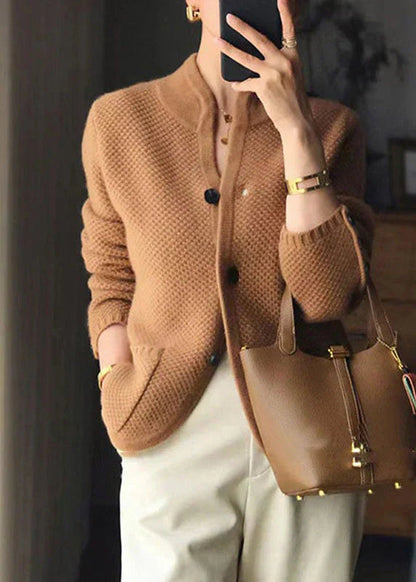 Women's Soft Knit Cardigan with Button Closure and Textured Surface – Versatile Top for Work, Smart Casual Style, Fall, Winter and Everyday Wear