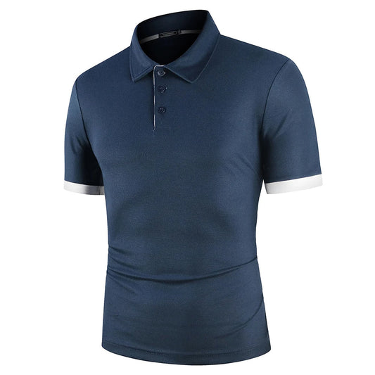 Herre Klassisk Kortærmet Poloskjorte Til Sommer – Let Skjorte Til Hverdagsbrug, Fritid, Ferie Og Smart Casual Stil