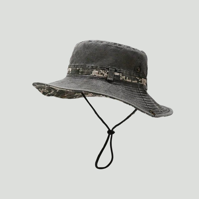 Herre Boonie-solhat I Bomuld Med Bred Skygge – Justerbar Outdoorhat Med Hagerem Til Fiskeri, Vandreture, Jagt Og Rejser